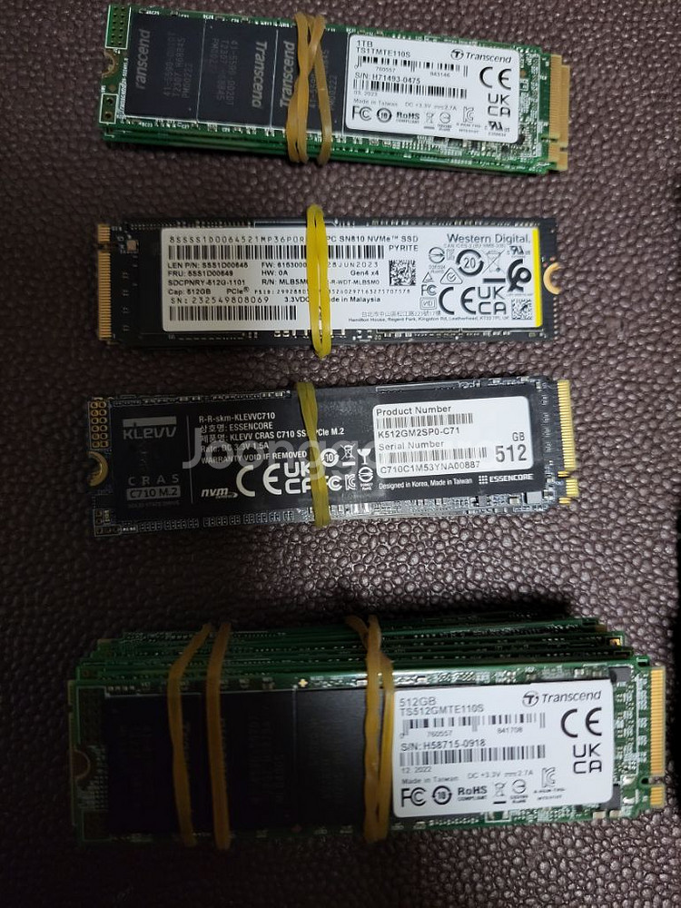 컴퓨터 저장장치 m.2 nvme ssd 여러가지--1