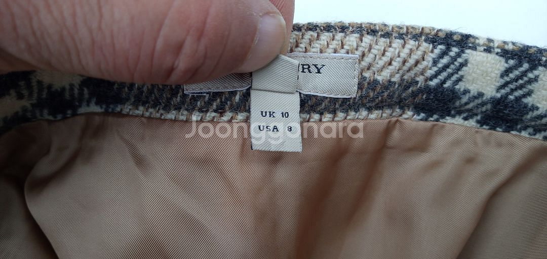 정품 버버리 램스울 스커트 30인치 상태우수--6