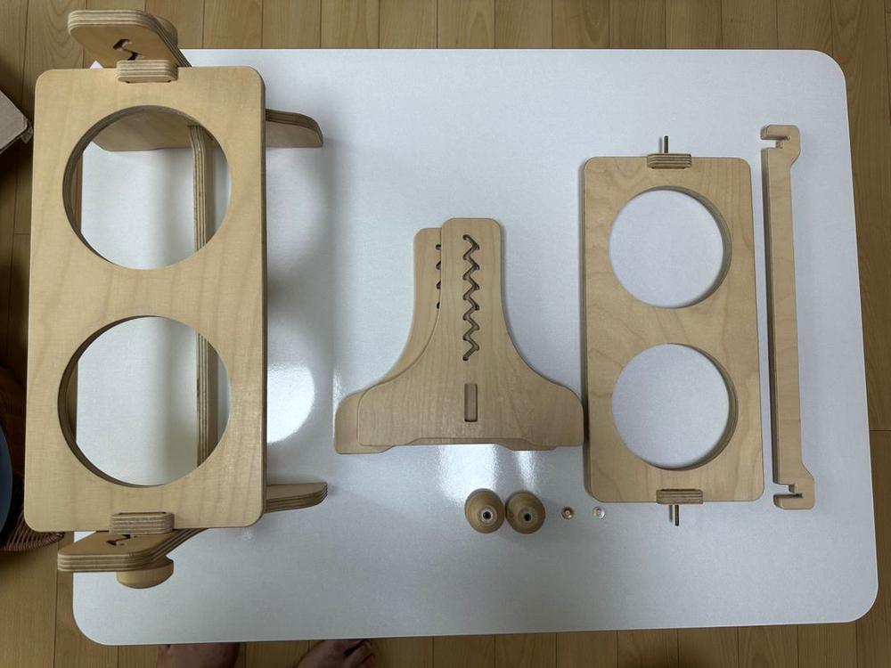 힐링타임 반려동물 높이조절 원목식탁 스테인리스 2구x2--2