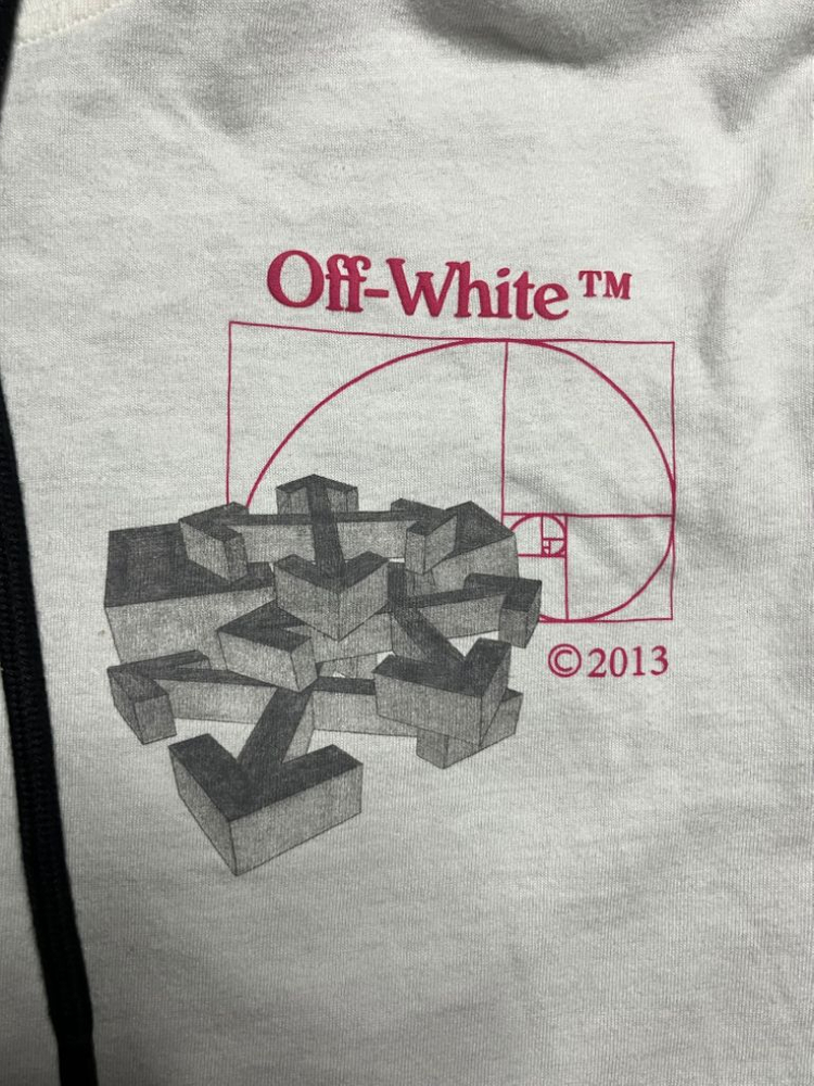 [정품 / S] 오프화이트 골든라티오 레이어드 후드티 이미지