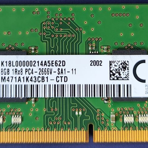 노트북 8G DDR4 RAM 2666V 1개 팝니다.