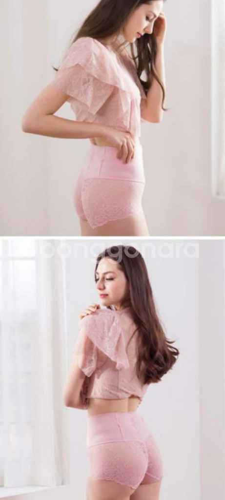핑크레이스 하이웨스트 복부 보정 거들 팬티 105XL--3