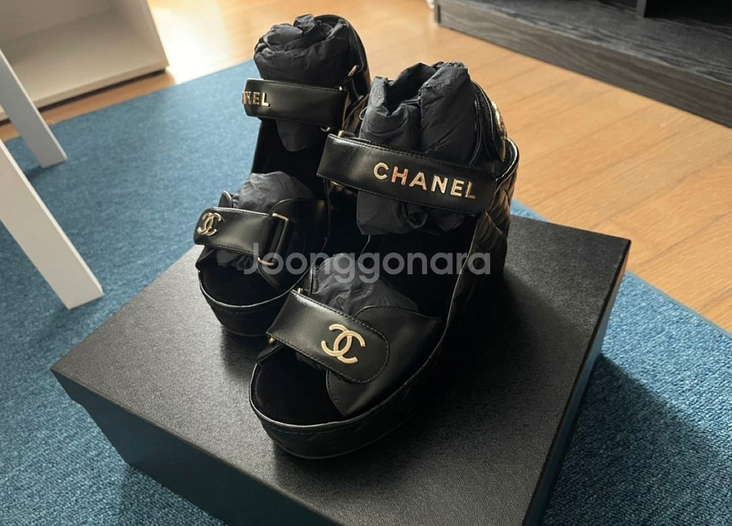 샤넬 플랫폼 230 새상품 11.5센치 벨크로--2