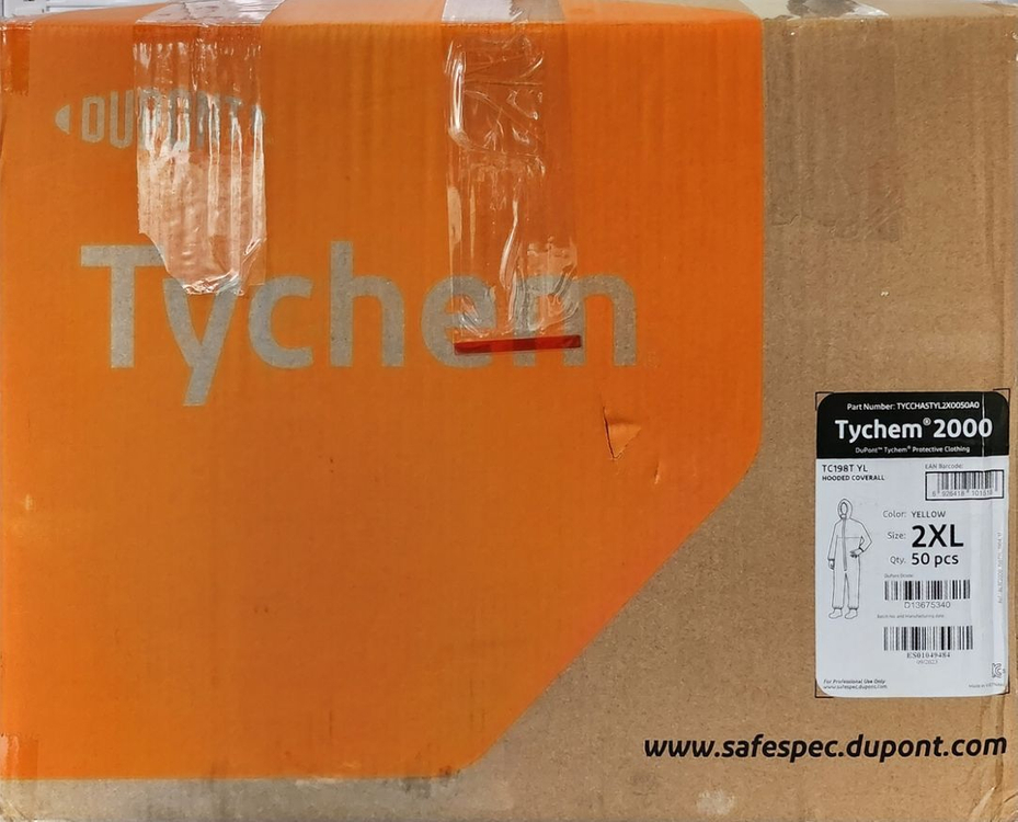 듀폰 타이켐2000c 내산보호복 2XL 1BOX 미사용 이미지