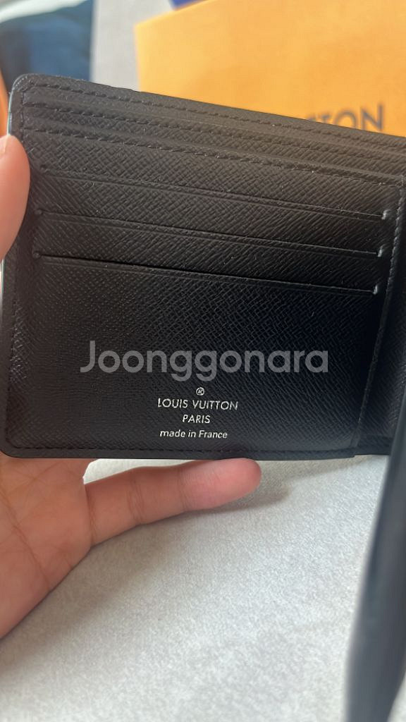 백화점판 풀구성 루이비통 이클립스 모노그램 반지갑--5
