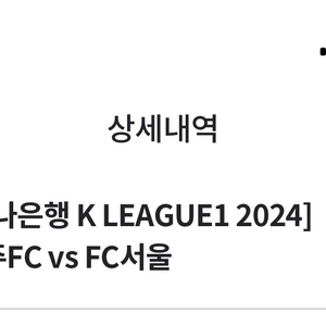 3/2 광주fc fc서울 개막전 w석 b2구역 정가양도