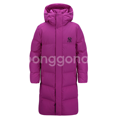mlb 뉴욕양키스 메가로고 다운 롱패딩(퍼플)--2