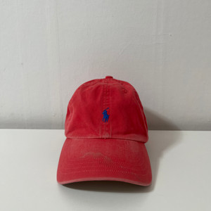 폴로랄프로렌 피그먼트워싱 핑크 볼캡 모자