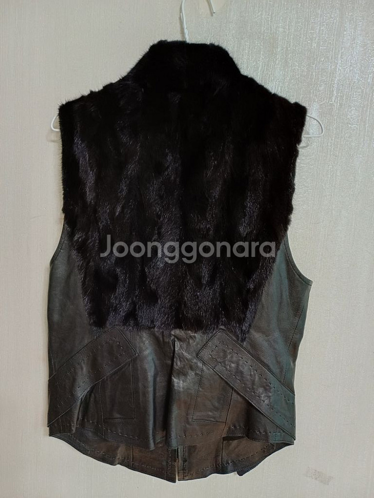 여성 올리비아하슬러 양가죽.밍크 조끼 (새상품급90)--6