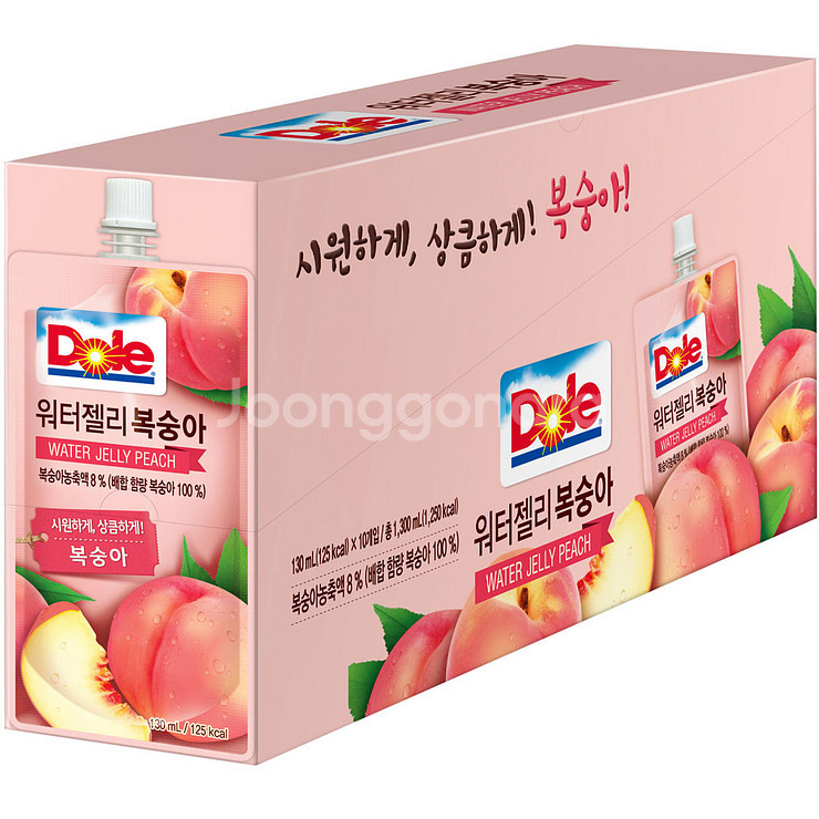 DOLE 워터젤리 복숭아맛 130ml x 20개--0