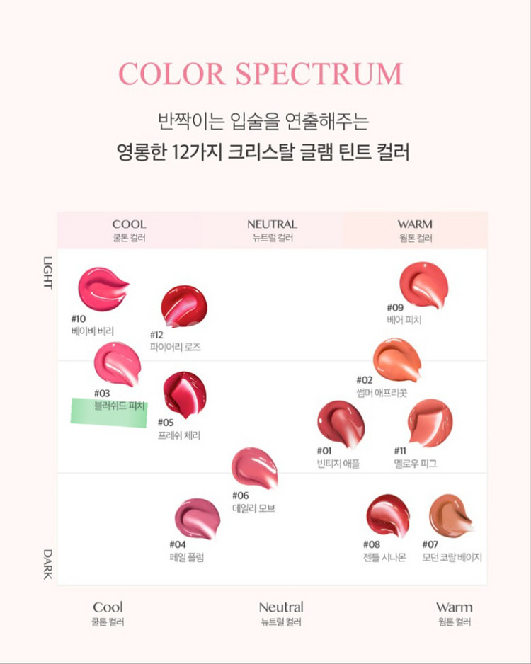 [클리오] 크리스탈글램틴트 #03 블러쉬드 피치--2