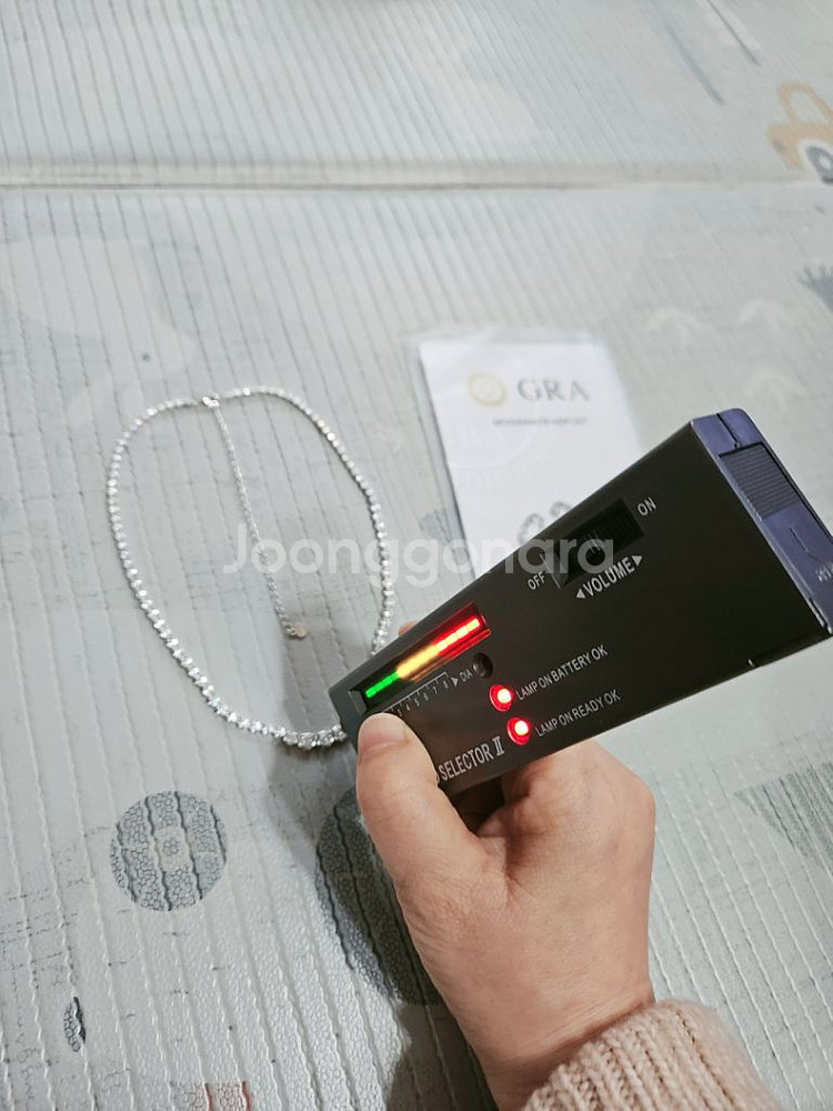 새 상품)실버 모이사나이트 테니스목걸이--8