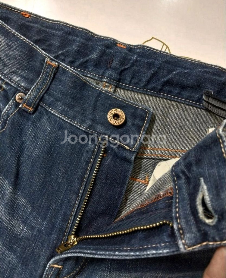 30)리바이스 가죽패치 레드텝 데님 생지 워싱 일자--4
