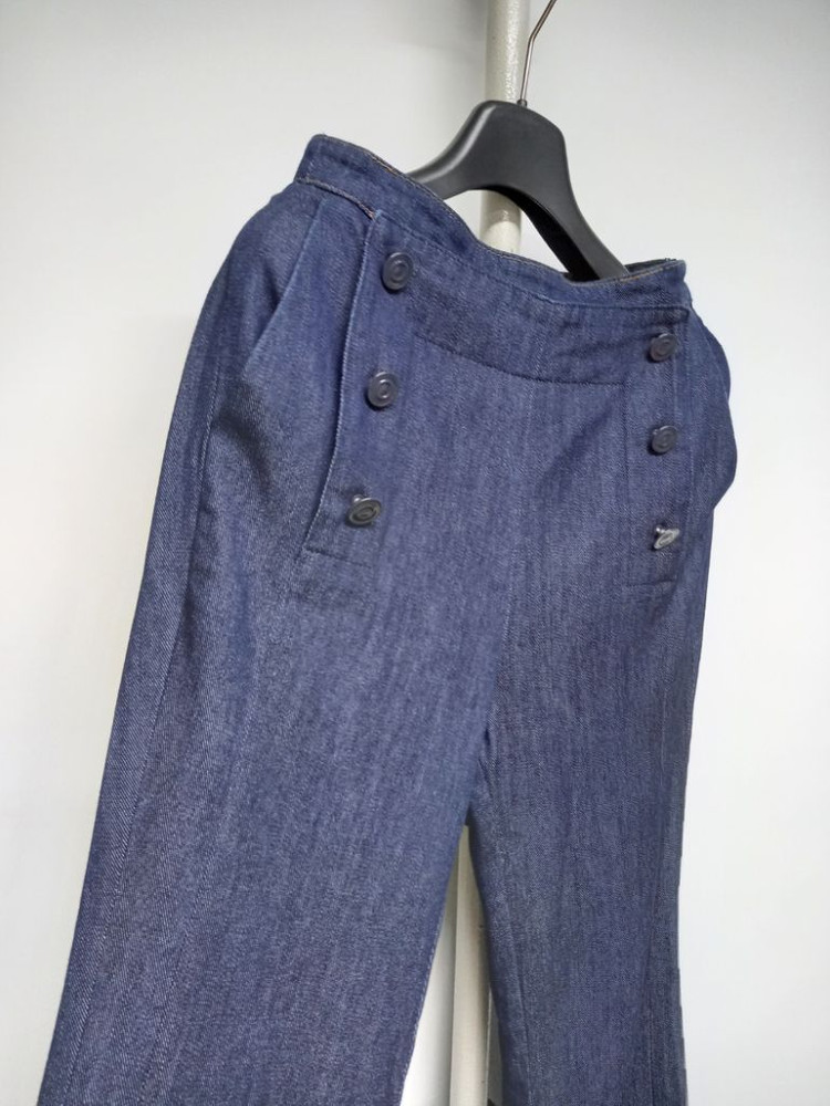 새 더블스텐다드 하이웨스트 데님 부츠컷 팬츠 44--3