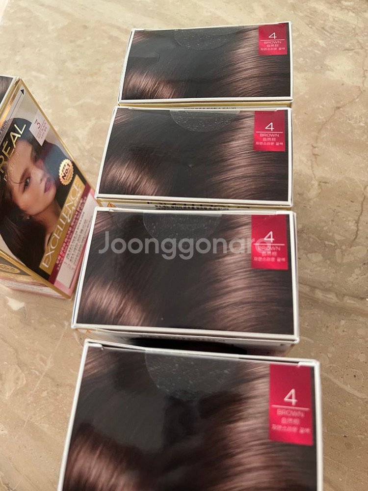 (새상품) 로레알 엑셀랑스 4호 4개 3호 1개--2