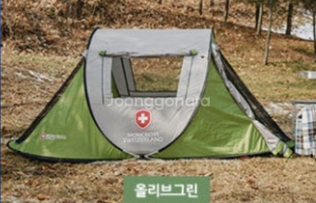 스위스 몽크로스 원터치 텐트 2~3인용(나들이용, 캠핑--1