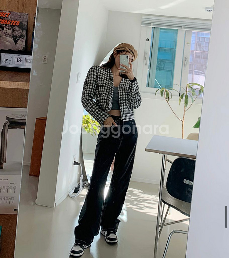 바닐라세컨드 투톤라인와이드데님팬츠--6