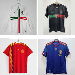 포르투갈 스페인 축구 국대 유니품 반팔 티셔츠