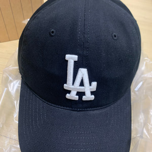 새상품 MLB 볼캡 모자 LA 블랙 N-COVER 언스