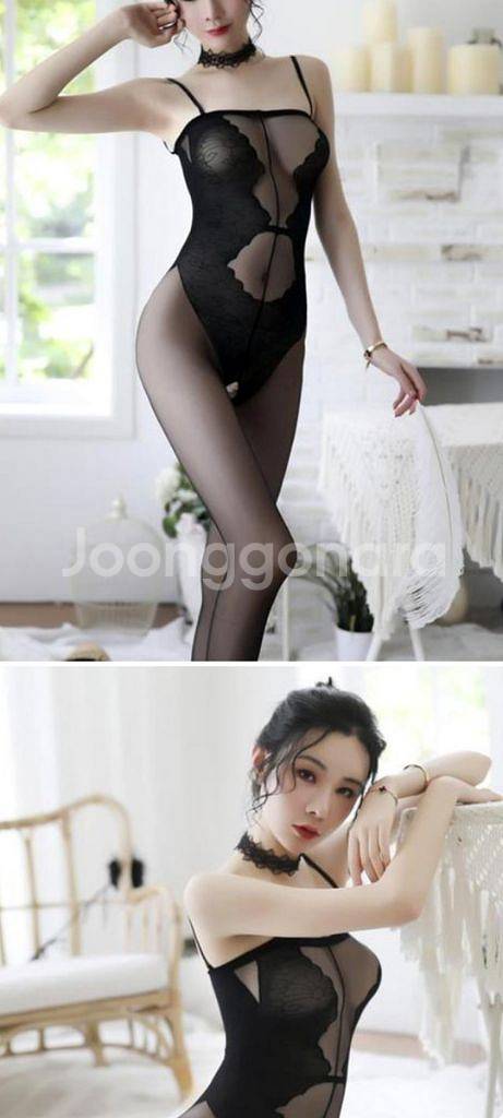 전신 망사 오픈 스타킹 2종 44~66반--2