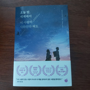 오늘 밤 세계에서 이 사랑이 사라진다해도 소설책