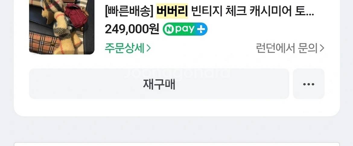 버버리 곰돌이 키링--3