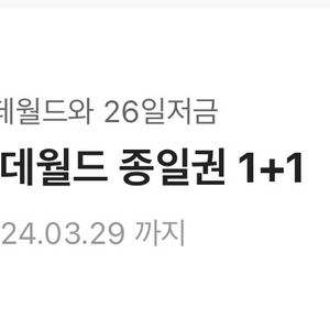 롯데월드 종일권 1+1