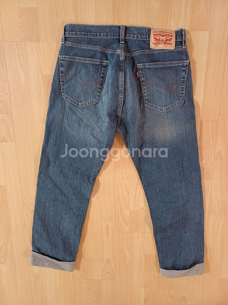 남성 리바이스 505 데님 일자청바지 (사방스판32)--4