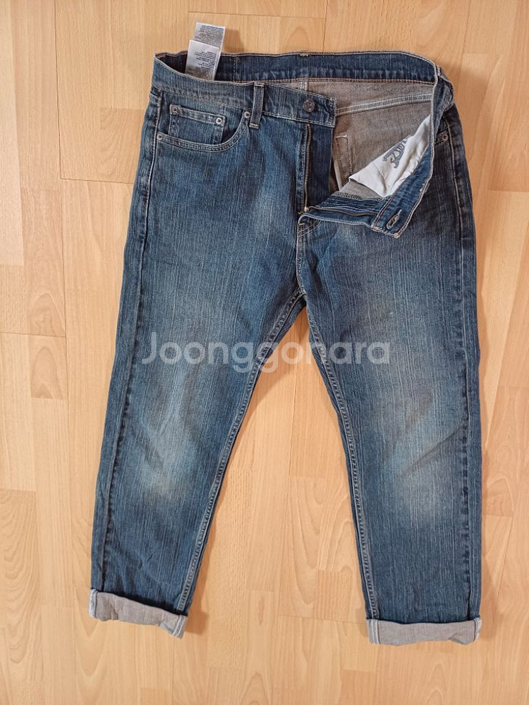 남성 리바이스 505 데님 일자청바지 (사방스판32)--6