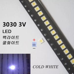 3030 led 백라이트 전구 화이트 전등 100개