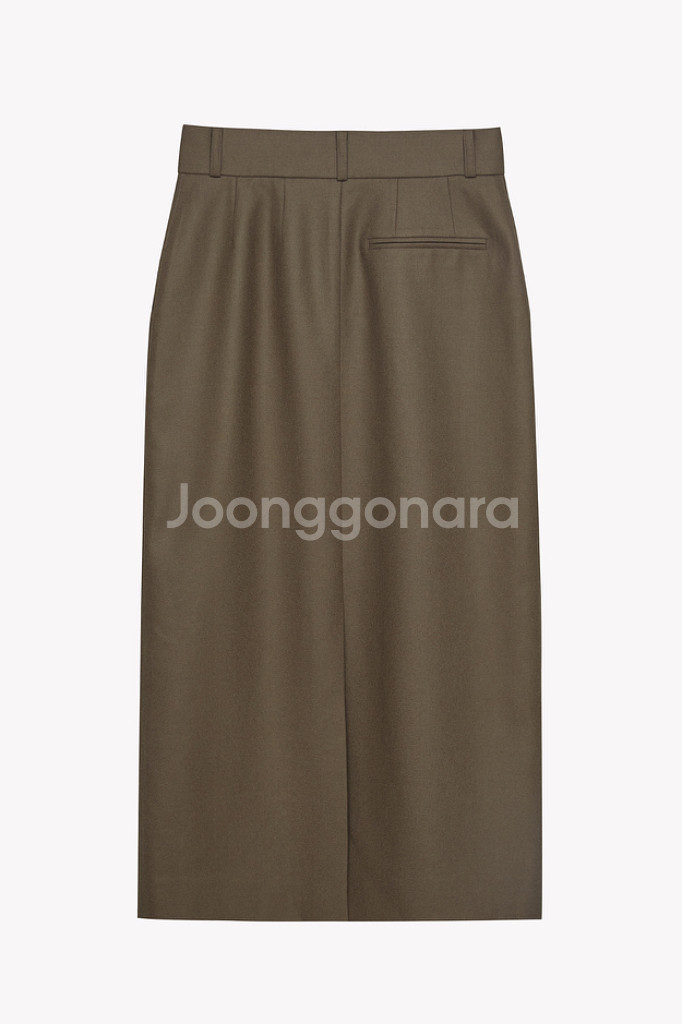 [수아마르] Reine Wool Skirt 브라운/블랙--1