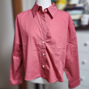 핑크반크롭남방셔츠 새상품