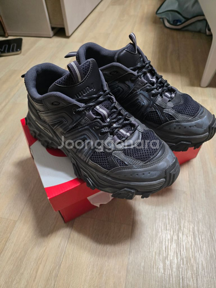 준지 신세틱 레더 트레이너 슈즈 - 그레이 41사이즈(--2