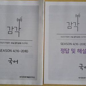 대성학원 수능 국어 감각 시즌4