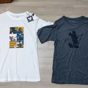 미키마우스 반팔 티셔츠 2종(화이트, 그레이)