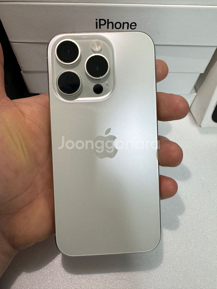 정상해지 아이폰15프로 128GB 화이트 S급 배터리1--5