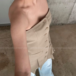 에임홉메이크 튜브자켓 베이지