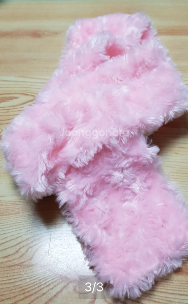 유아 핑크 목도리--2