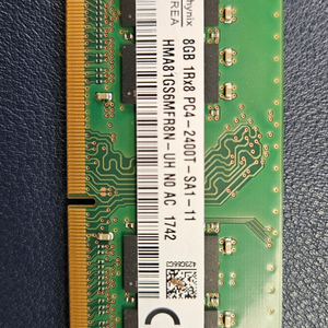 노트북 메모리 ddr4 2400t 8g 양면 팝니다