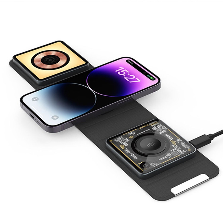 올인원 무선충전기 스마트폰+워치+버즈+에어팟 이미지