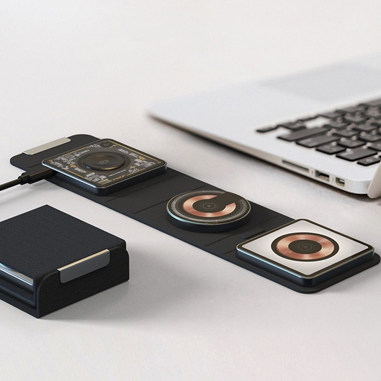 올인원 무선충전기 스마트폰+워치+버즈+에어팟 이미지