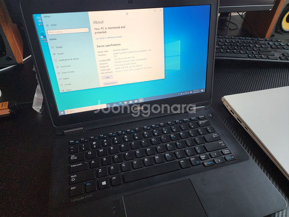델 노트북 i5 6세대 E7270 12.5 16기가램--1
