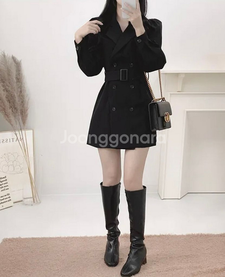 에이블리 트렌치 벨트 원피스 아뜨랑스 하와 데이트룩--2