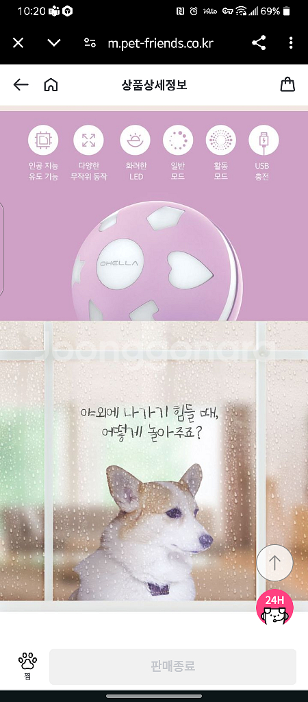 강아지 장난감 롤링볼--2