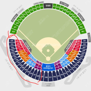 3/23 잠실 LG vs 한화 3루 외야 2연석 구매합