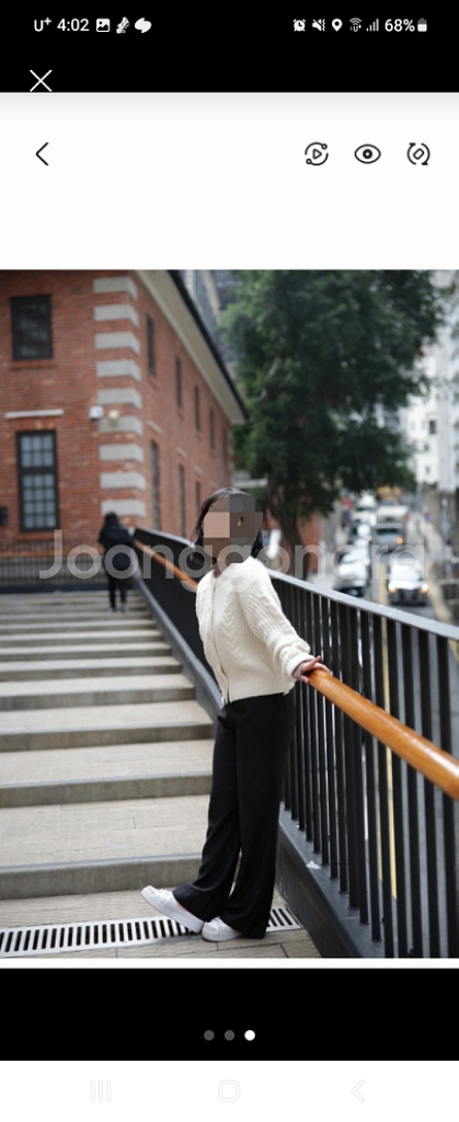 (홍콩에서 구매) 흰색 몽글몽글한 가디건--2