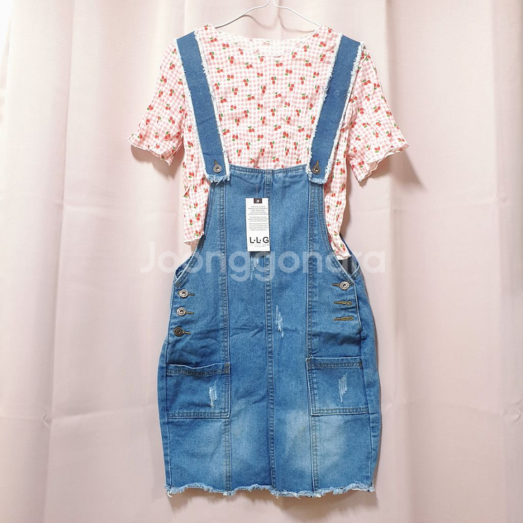 새옷 멜빵치마 청치마 데님스커트--2