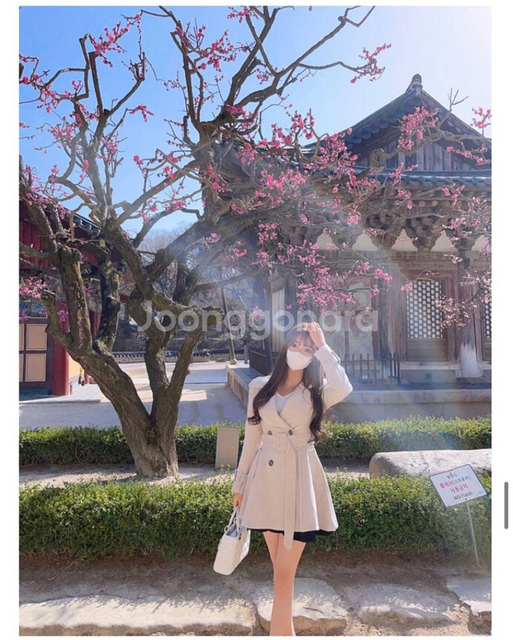 메이윤 숏트렌치코트 베이지--1