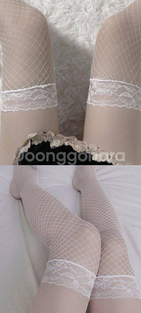레드 레이스 망사 밴드스타킹 FREE 2종--5