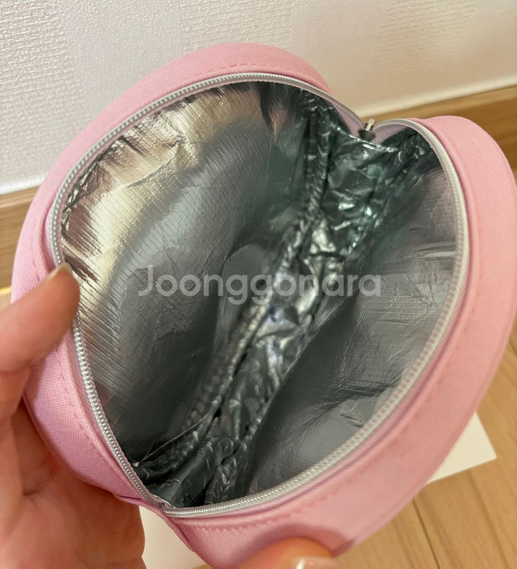 샤넬 핑크 탬버린 파우치--3